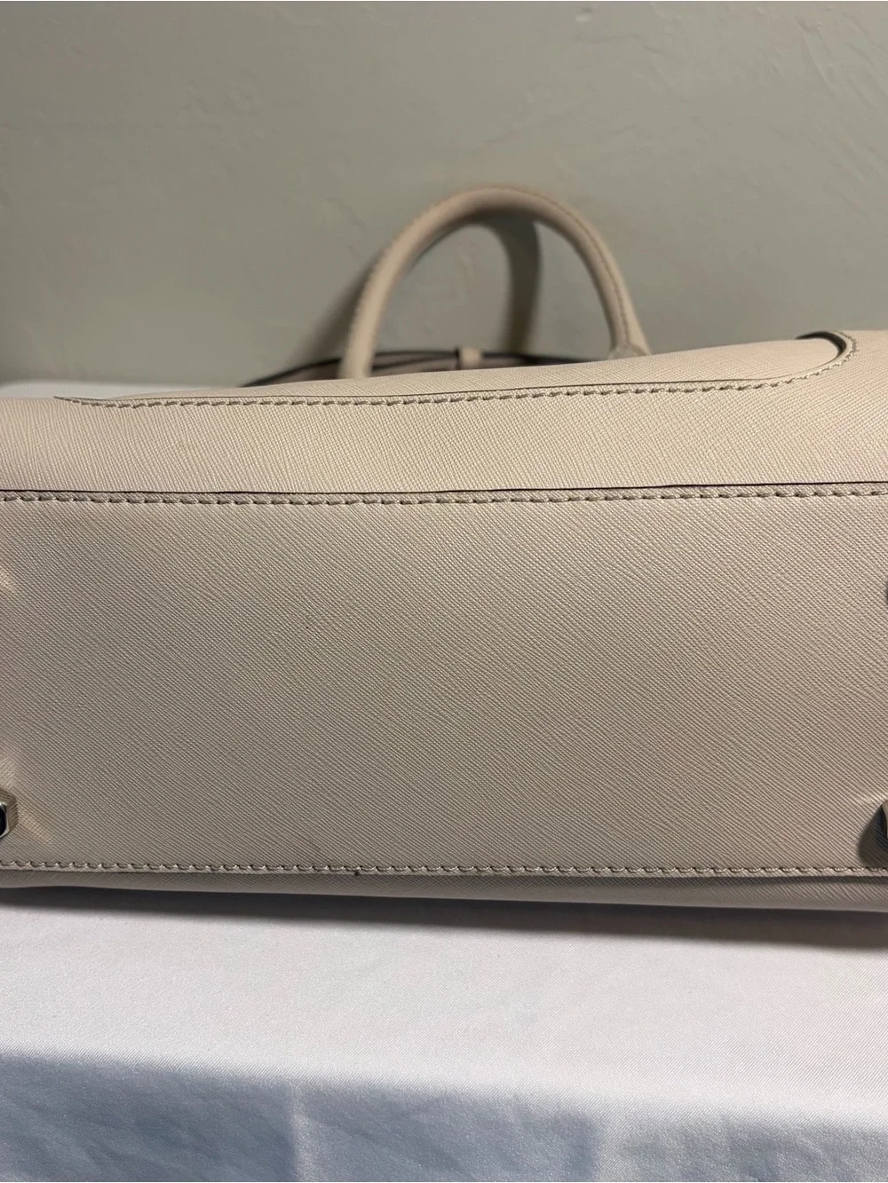 Rebecca Minkoff Leather Cream Structured Satchel